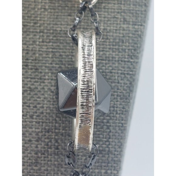 Premier Designs Necklace Silver Toned Chain Charms Natural Tones  32" - Picture 4 of 10